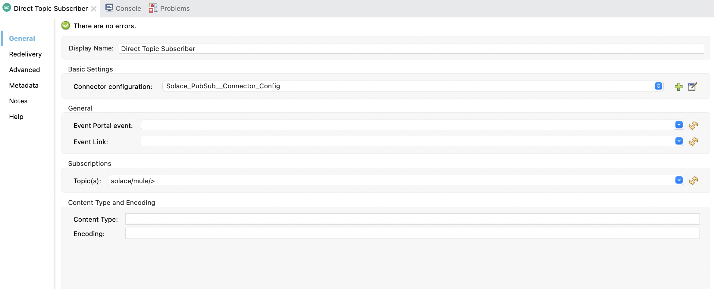 Direct Topic Subscriber
